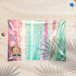 EASY  SHEET – Multi-colored tie dye with Stripes